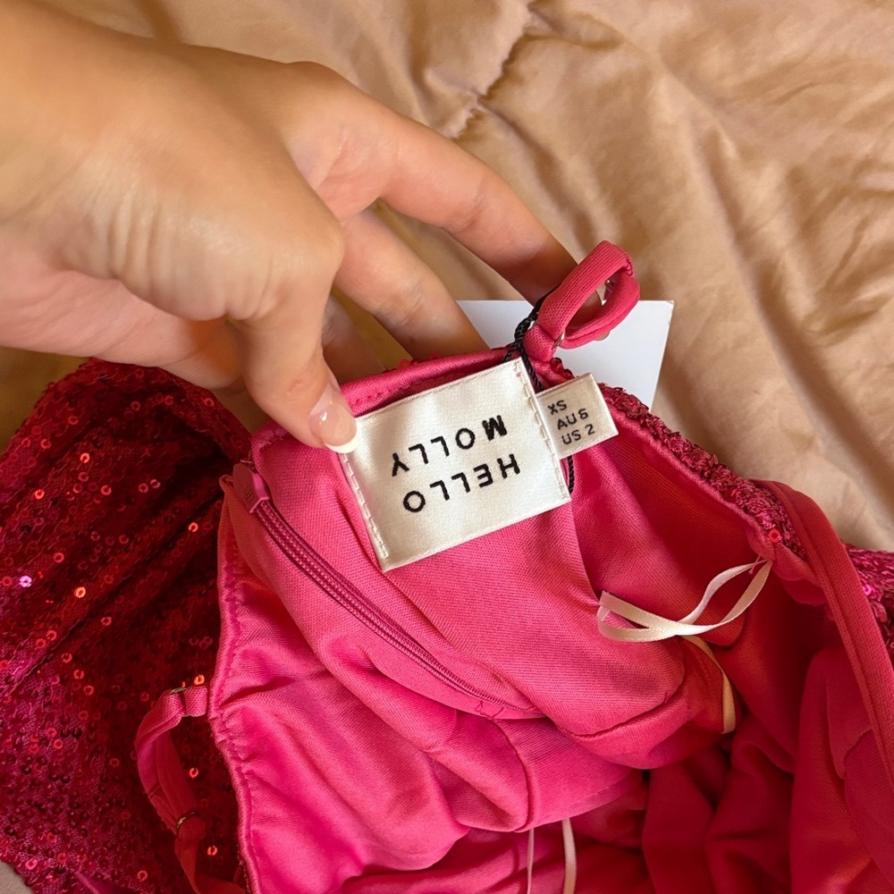 Hello Molly Fun Party Girl mini dress in pink - Picture 11 of 11